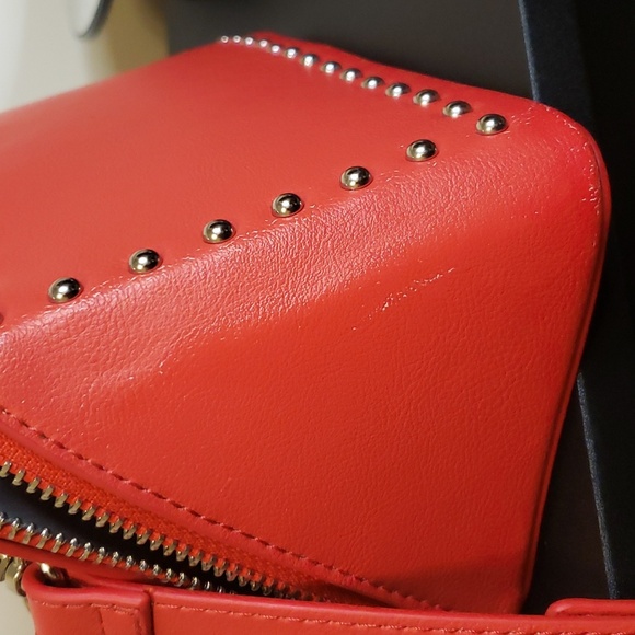 I.N.C. International concepts red crossbody bag with silver studs - Picture 6 of 10
